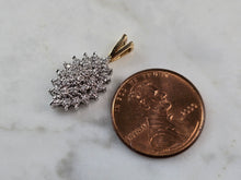 Load image into Gallery viewer, Womens Vintage Estate 10k Yellow Gold Diamond Pendant 1.6g E1483