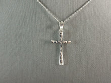 Load image into Gallery viewer, Womens Sterling Silver Religious Modernist Cross Pendant Necklace 2.6g E1497