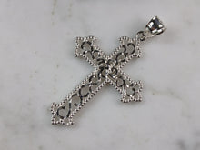 Load image into Gallery viewer, Womens Sterling Silver Religious Cross Pendant Necklace 5.2g E1499
