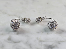 Load image into Gallery viewer, Womens Vintage Estate Sterling Silver Modernist Earrings 2.8g E1524