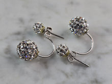 Load image into Gallery viewer, Womens Vintage Estate Sterling Silver Modernist Earrings 2.8g E1524