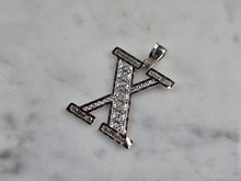 Load image into Gallery viewer, Womens Sterling Silver Initial Letter " X " Pendant 1.6g E1541
