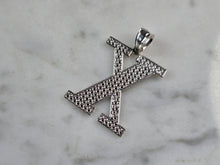 Load image into Gallery viewer, Womens Sterling Silver Initial Letter " X " Pendant 1.6g E1541
