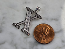 Load image into Gallery viewer, Womens Sterling Silver Initial Letter " X " Pendant 1.6g E1541