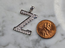 Load image into Gallery viewer, Womens Sterling Silver Initial Letter " Z " Pendant 1.3g E1546
