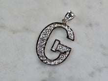 Load image into Gallery viewer, Womens Sterling Silver Initial Letter " G " Pendant 1.3g E1548