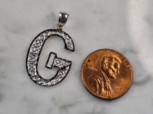 Load image into Gallery viewer, Womens Sterling Silver Initial Letter " G " Pendant 1.3g E1548