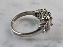 Load image into Gallery viewer, Womens Vintage Estate 14K White Gold Diamond Ring, 5.5g E1557