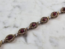 Load image into Gallery viewer, Womens Vintage Estate Sterling Silver Gold Tone Bracelet 17.9g E1566