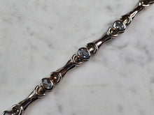Load image into Gallery viewer, Womens Vintage Estate Sterling Silver Topaz CZ Bracelet 15.9g E1568