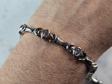 Load image into Gallery viewer, Womens Vintage Estate Sterling Silver Topaz CZ Bracelet 15.9g E1568