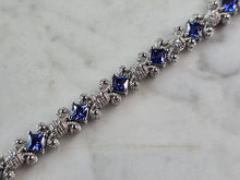 Load image into Gallery viewer, Womens Vintage Estate Sterling Silver Tanzanite Bracelet 21.9g E1569