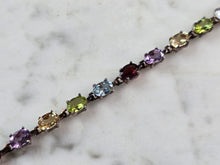 Load image into Gallery viewer, Womens Vintage Estate Sterling Silver Multi Stone Bracelet 9.9g E1574