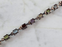 Load image into Gallery viewer, Womens Vintage Estate Sterling Silver Multi Stone Bracelet 9.9g E1574