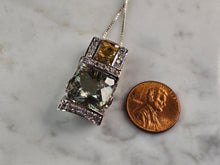 Load image into Gallery viewer, Womens Vintage Estate Sterling Silver Modernist Pendant &amp; Necklace 12.0g E1579