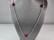 Load image into Gallery viewer, Womens Estate Sterling Silver Natural Ruby Pendant Necklace 15.8g E1592