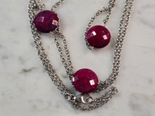 Load image into Gallery viewer, Womens Estate Sterling Silver Natural Ruby Pendant Necklace 15.8g E1592