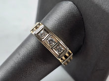 Load image into Gallery viewer, Mens Vintage Estate 14K Yellow Gold Diamond Ring 6.7g E1610
