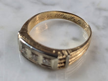 Load image into Gallery viewer, Mens Vintage Estate 14K Yellow Gold Diamond Ring 6.7g E1610