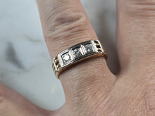 Load image into Gallery viewer, Mens Vintage Estate 14K Yellow Gold Diamond Ring 6.7g E1610