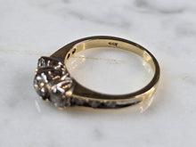 Load image into Gallery viewer, Womens Vintage Estate 14K Yellow Gold Salt &amp; Pepper Diamond Ring 2.8g #E1611