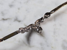 Load image into Gallery viewer, Womens Vintage Estate 14K White Gold Diamond Bracelet 7.4g E1617