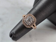 Load image into Gallery viewer, Womens Vintage Estate 14K Rose Gold Diamond Ring 4.8g E1620