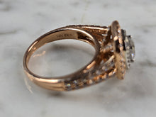 Load image into Gallery viewer, Womens Vintage Estate 14K Rose Gold Diamond Ring 4.8g E1620