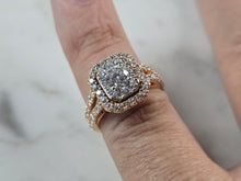 Load image into Gallery viewer, Womens Vintage Estate 14K Rose Gold Diamond Ring 4.8g E1620