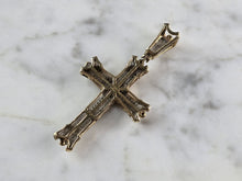 Load image into Gallery viewer, Vintage Estate 10k Gold Diamond Religious Crucifix Cross Pendant 5.6g E1621