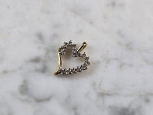 Load image into Gallery viewer, Womens Vintage Estate 10K Gold Diamond Heart Pendant 1.1g E1622