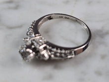Load image into Gallery viewer, Womens Vintage Estate 10K White Gold Diamond Ring 3.1g E1627