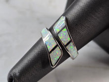 Load image into Gallery viewer, Womens Sterling Silver Modernist Opal Spiral Ring 4.7g E1628