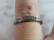 Load image into Gallery viewer, Womens Estate Sterling Silver CZ Ring 2.7g E1631
