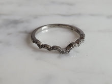Load image into Gallery viewer, Womens Estate Sterling Silver CZ Spacer Ring 1.1g E1636