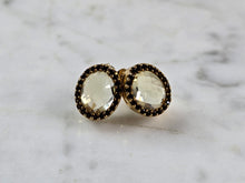 Load image into Gallery viewer, Womens Vintage Estate Sterling Silver Gold Tone Earrings 4.9g E1645