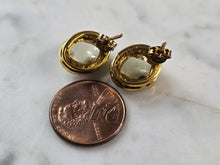 Load image into Gallery viewer, Womens Vintage Estate Sterling Silver Gold Tone Earrings 4.9g E1645