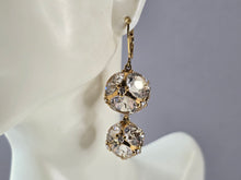 Load image into Gallery viewer, Womens Vintage Estate Sterling Silver Gold Tone Modernist Earrings 23.2g E1646