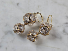 Load image into Gallery viewer, Womens Vintage Estate Sterling Silver Gold Tone Modernist Earrings 23.2g E1646