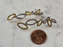 Load image into Gallery viewer, Womens Vintage Estate Sterling Silver Modernist Earrings 6.3g E1648