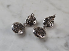 Load image into Gallery viewer, Womens Sterling Silver Modernist CZ Earrings 7.1g E1655