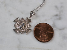 Load image into Gallery viewer, Womens Sterling Silver Religious St Benedict Cross Pendant Necklace 2.9g E1660