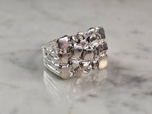 Load image into Gallery viewer, Mens Vintage Estate Sterling Silver Nugget Style Ring 8.9g E1669