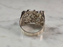 Load image into Gallery viewer, Mens Vintage Estate Sterling Silver Nugget Style Ring 8.9g E1669