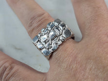 Load image into Gallery viewer, Mens Vintage Estate Sterling Silver Nugget Style Ring 8.9g E1669