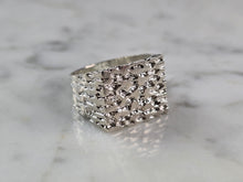 Load image into Gallery viewer, Mens Vintage Estate Sterling Silver Nugget Style Ring 5.3g E1670