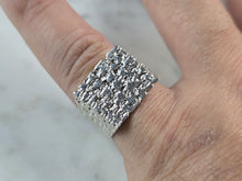 Load image into Gallery viewer, Mens Vintage Estate Sterling Silver Nugget Style Ring 5.3g E1670