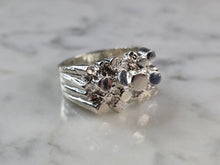Load image into Gallery viewer, Mens Vintage Estate Sterling Silver Nugget Style Ring 8.9g E1671