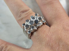 Load image into Gallery viewer, Mens Vintage Estate Sterling Silver Nugget Style Ring 8.9g E1671