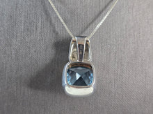 Load image into Gallery viewer, Womens Vintage Estate Sterling Silver Topaz Pendant Necklace 17.9g E1687